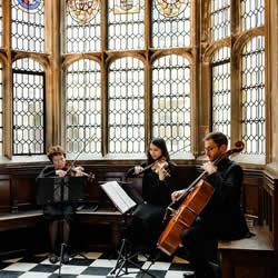 Scintillo String Trio - Hengrave Hall. Photography credit: Elizabeth Jayne Photography